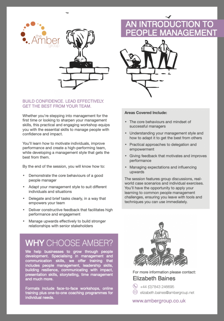 People Management Workshop - How to get the best from your team. 