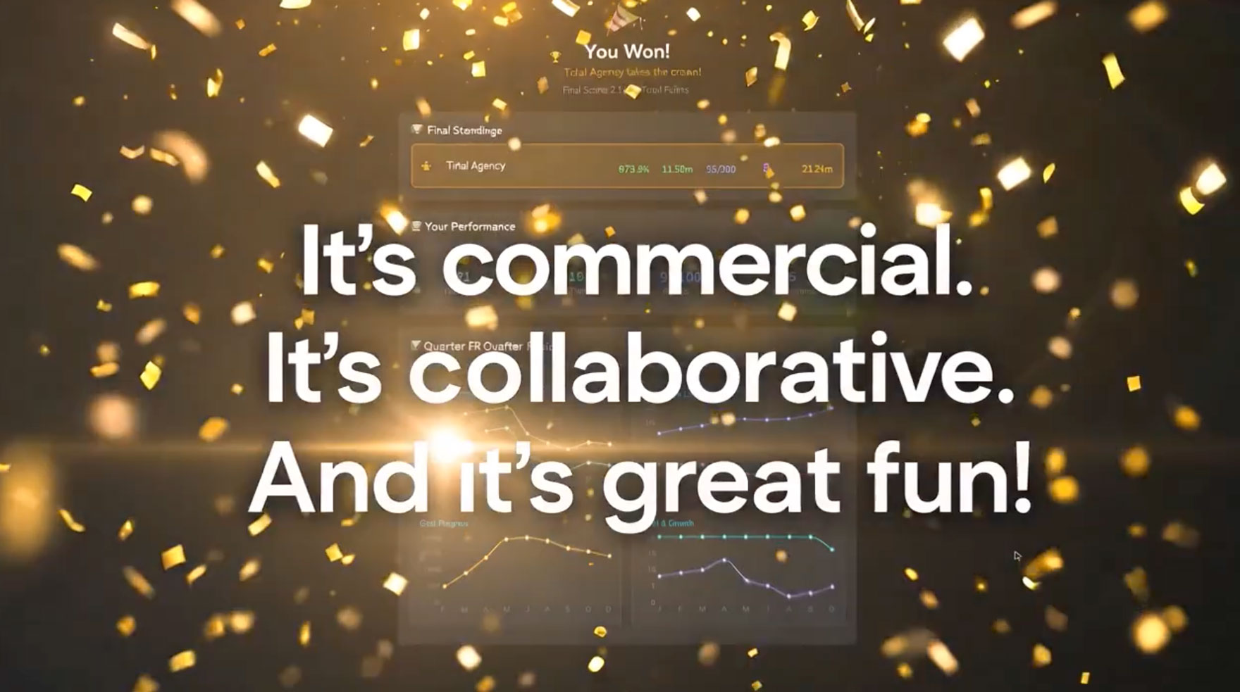 Commercial, collaboration and great fun. You're The Boss, agency training.