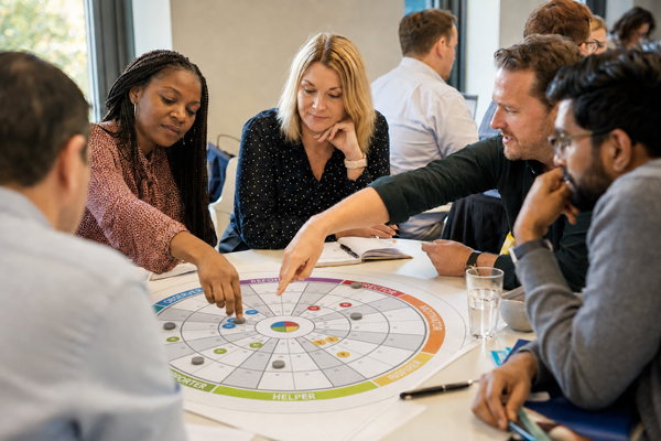 Team using Insights colour wheel